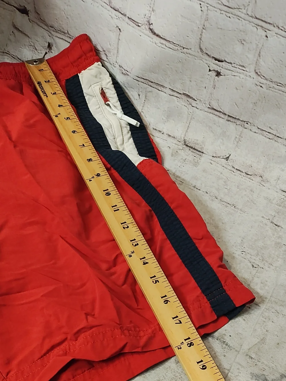 Tommy Hilfiger Red Flag Y2K Swim Shorts Small Liner